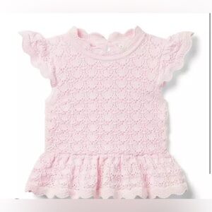 Janie and Jack 4T. Pink crochet peplum shirt. Excellent condition, worn once.